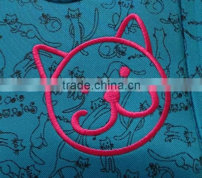 Cat print european school backpack girls school bags for kids