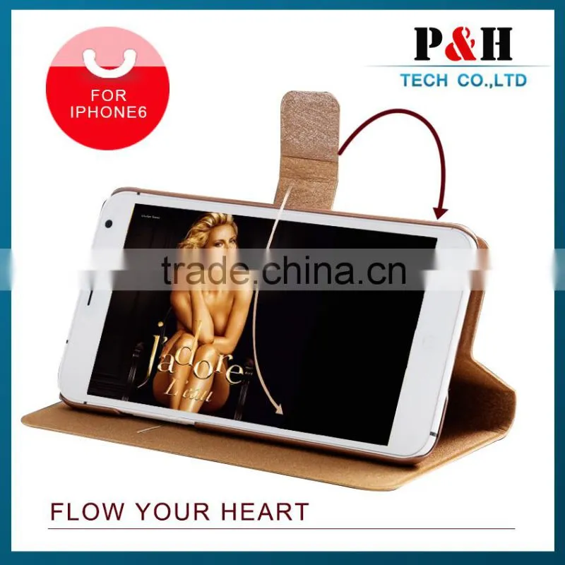 For iPhone 6 plus Wallet Photo Frame magnetic Leather Case For iPhone 6 plus With Stand Card Holder Phone Bag Case