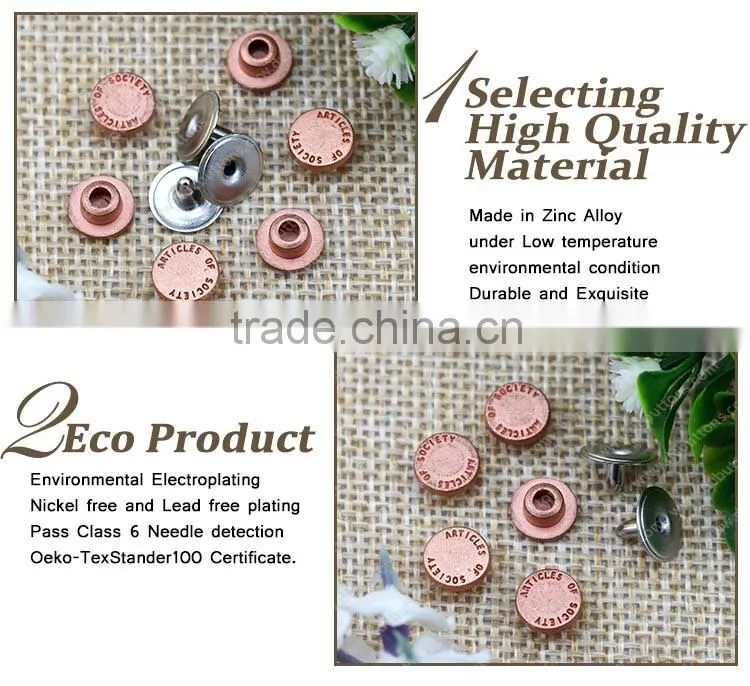 Round Head Rivet Metal Jeans Rivet for Fashion Clothes