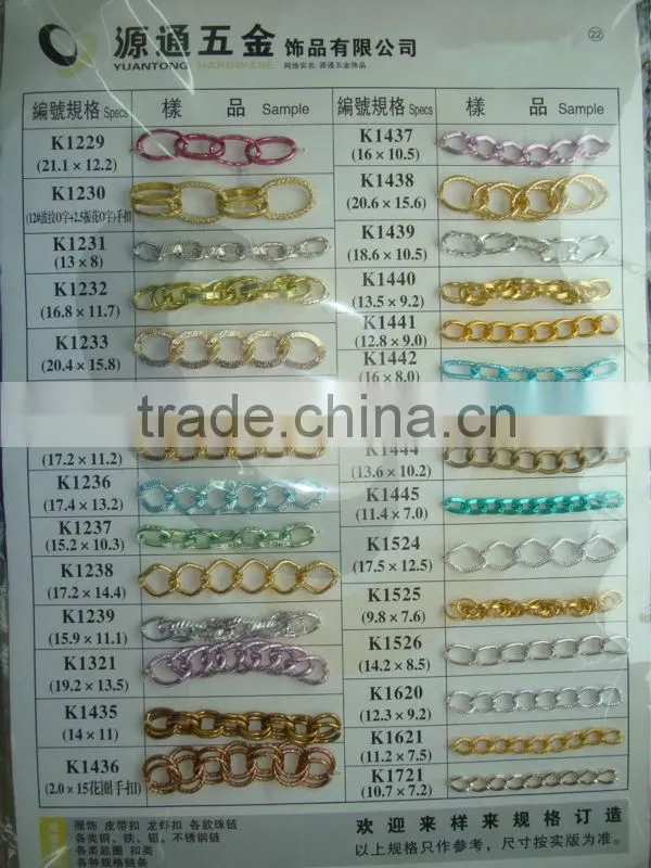 2.2-2.4mm black and silver double chain 23.9*17.4mm