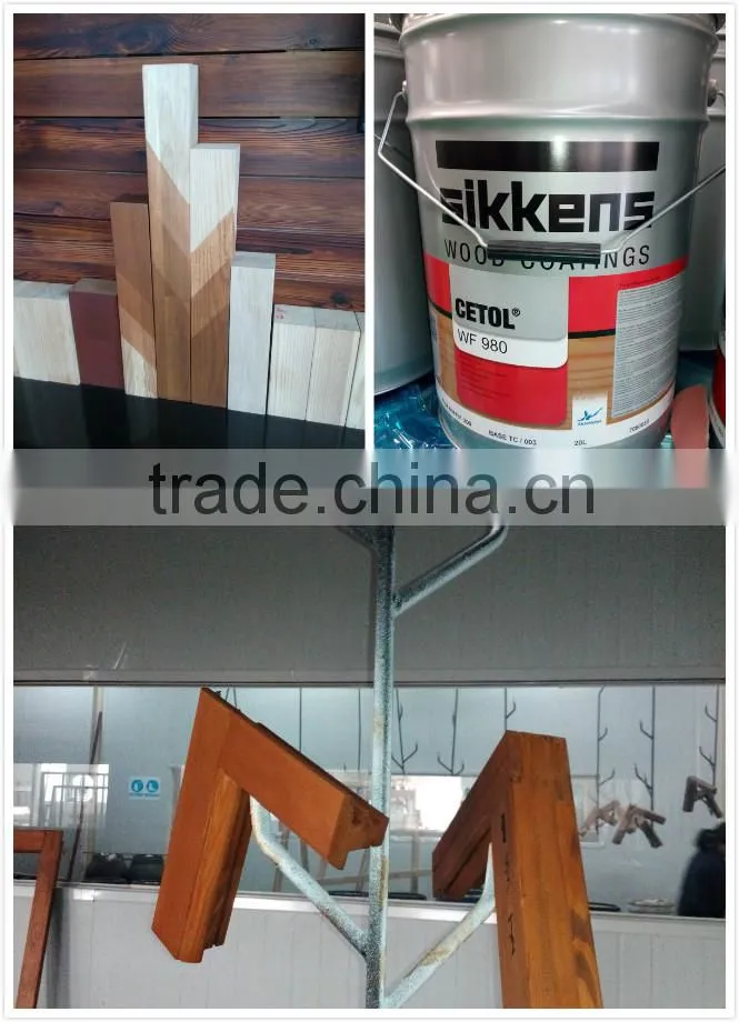 Wood clading windows with grill design