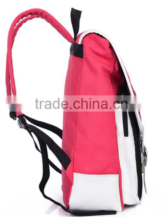 2015 New Fashion blue canvas backpacks wholesale