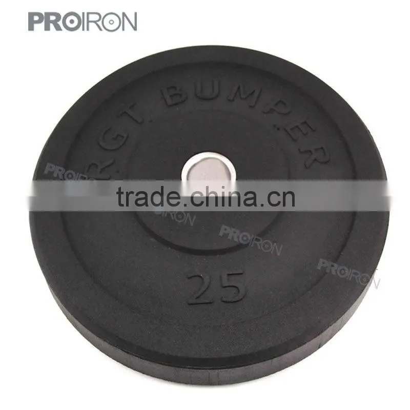 black rubber bumper plates