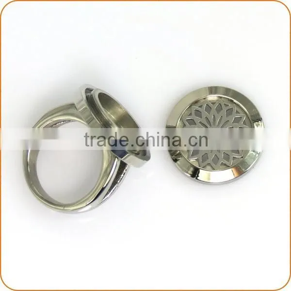stainless steel round floating locket rings