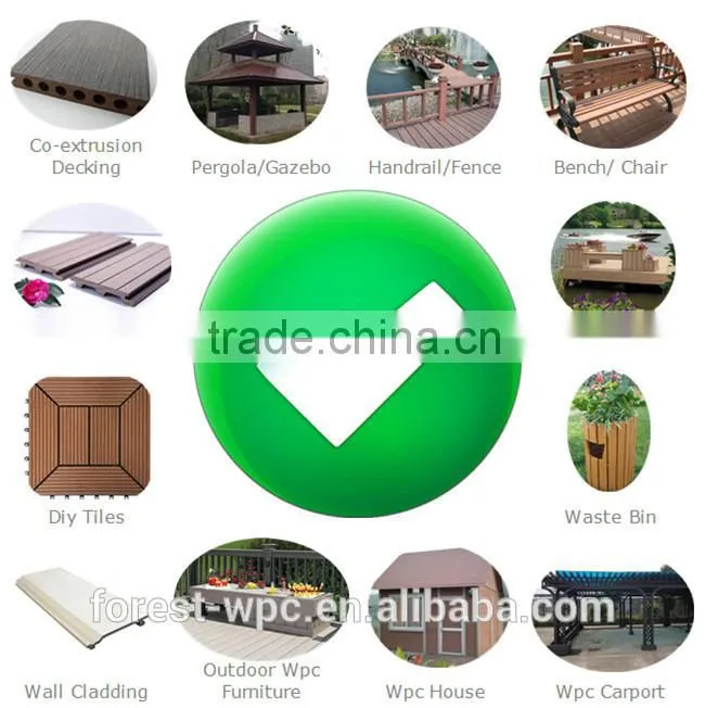 wood plastic composite slats outdoor decorative panel wpc wood deckings