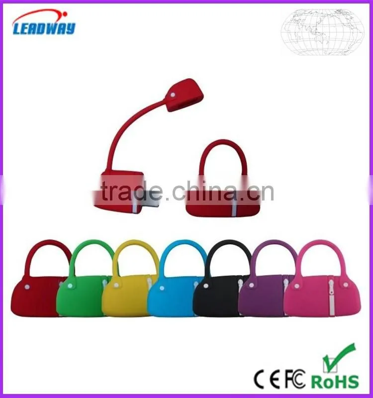 Fashion lady's handbag shape rubber usb 16gb flash drive suitcase flash memory ladies bag pendrive