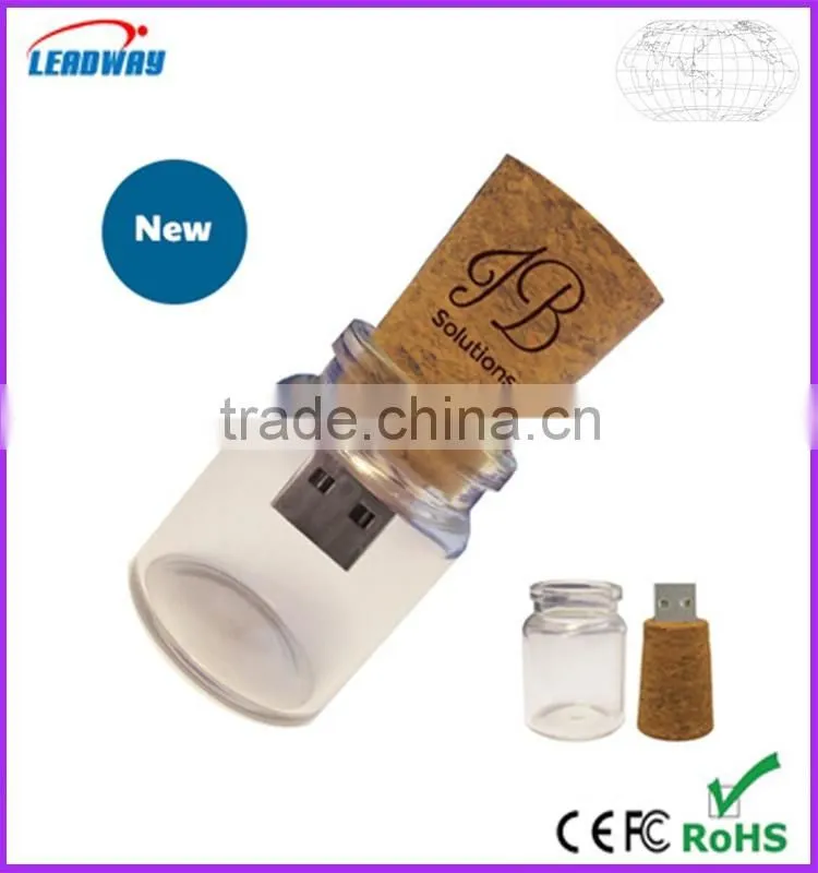 Could put anything you want inside bottle usb,best quality glass bottle usb flash stick,full capacity cork usb