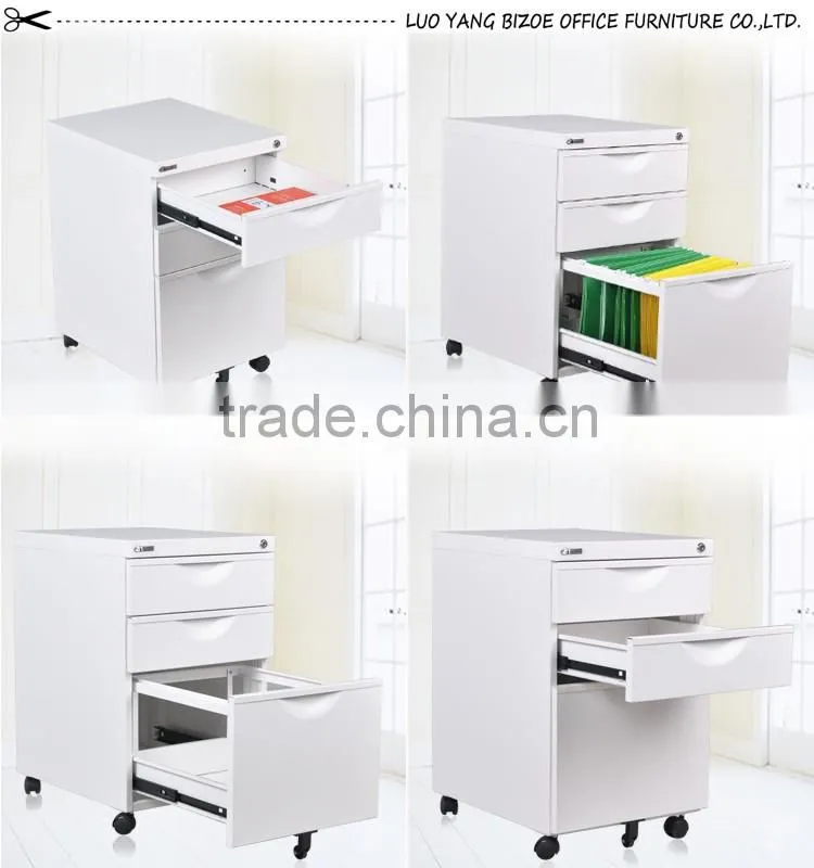 Good service metal kd two-door office desk with pedestal cabinet
