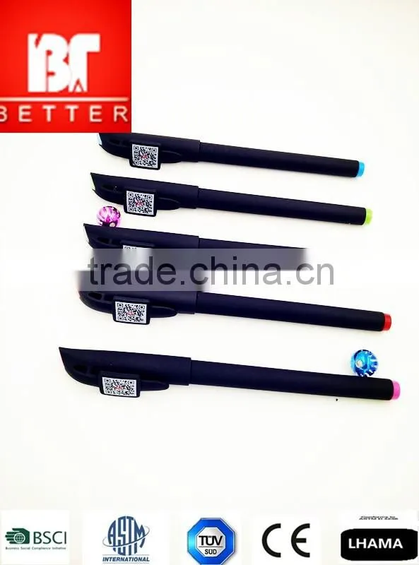 2016 Chinese new arrival plastic gel pen with logo