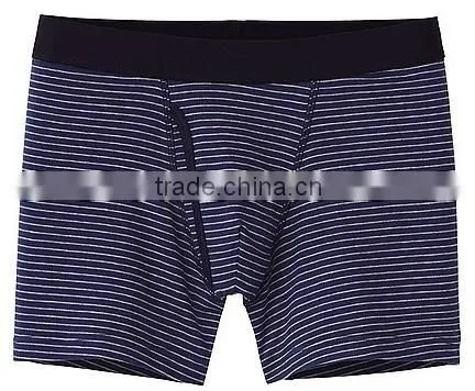 yarn dyed stripes boxer underwear for men