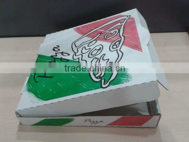 Wholesale plain white corrugated pizza box/high quality and reasonable price pizza box