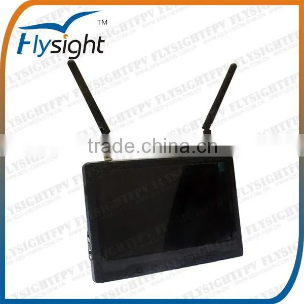 D681 Flysight Black Pearl 7" FPV LCD Monitor Dual 5.8GHz Diversity 32ch RX for Explorer Helicopter