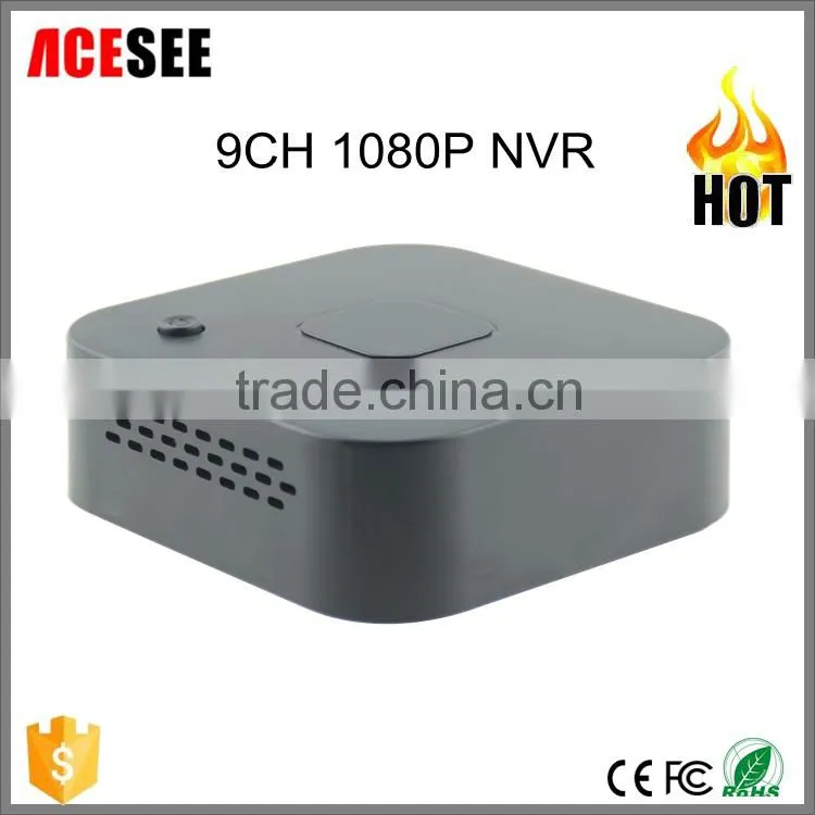 2016 ACESEE home security system cctv H.264 9CH 1080P POE NVR P2P NVR for IP Camera AS-N0910D