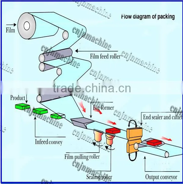 Fully Automatic Pillow Food (Bread, Snack) Packing Machine
