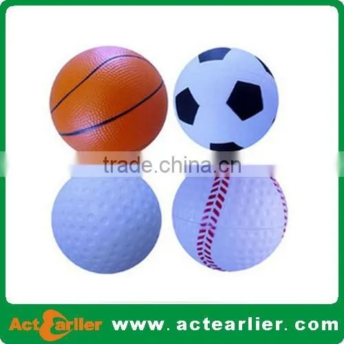 6.3cm PU foam stress ball baseball