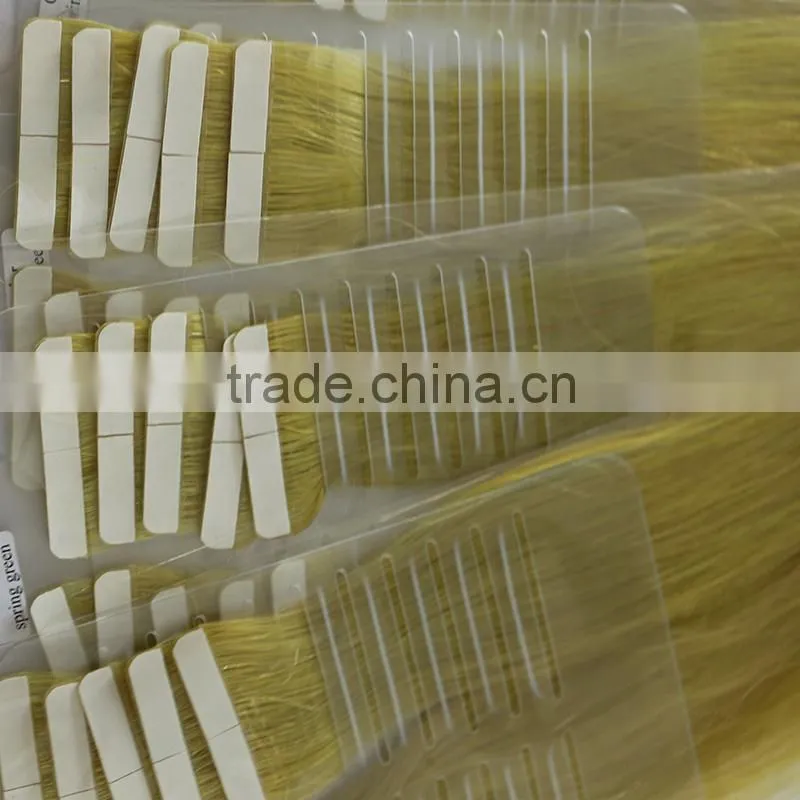 Human hair tape extensions,highlight tape hair extensions