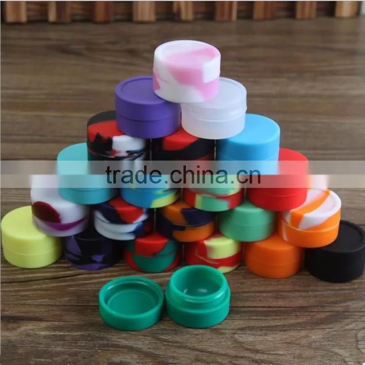 Non-Stick Stackable Silicone Concentrate Container Dabs Wax Bho,Rasta Silicone Jars Container, Silicone Container Jars Dab