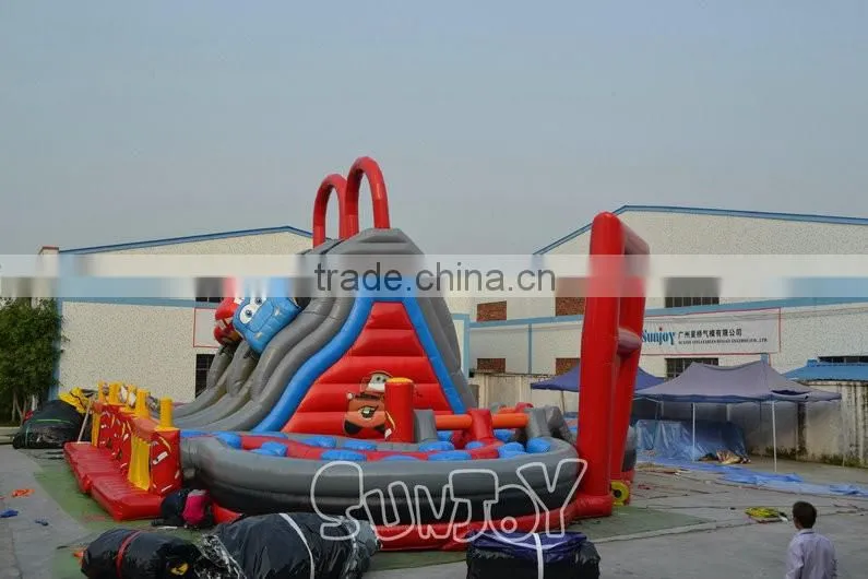 Large Giant Big amusement park joy slide obstacle Combo