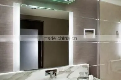 Modern toilet mirror with double side LED lighting