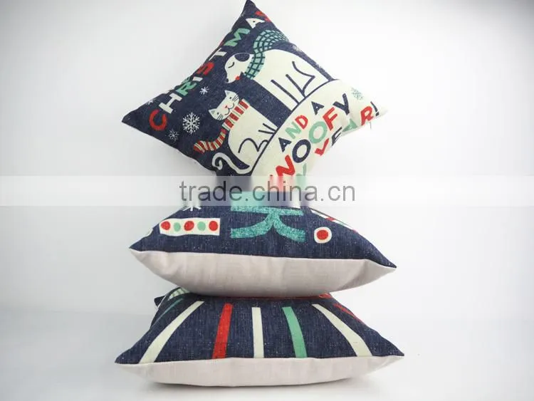 Custom christmas digital design cushion covers square pillow cover 16*16