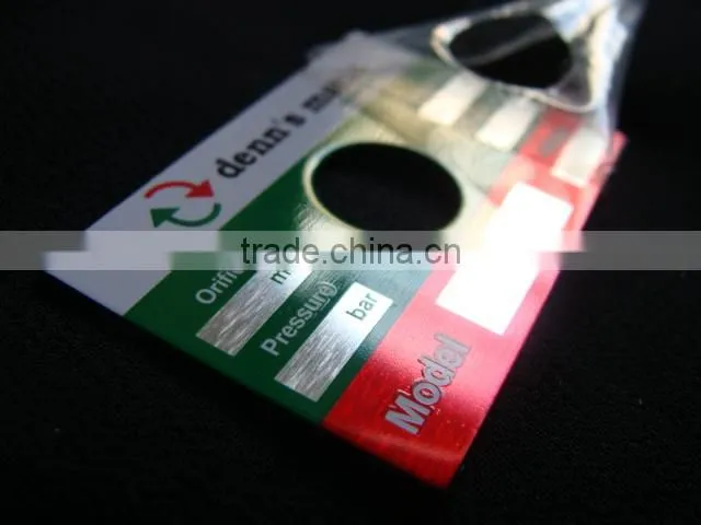 High quality custom metal data plate