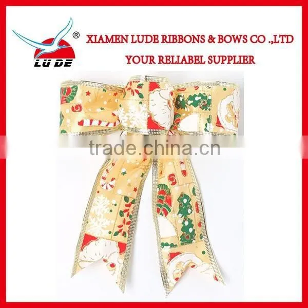 Pre-made Christmas ribbon bow For Holiday