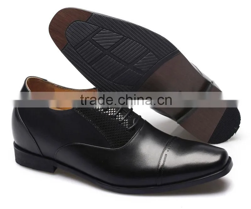 Hot sale pointed toe quality elevator height increasing men dress shoes