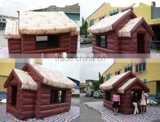 Cheap Brown Inflatable Christmas House Inflatable Log Cabin House for Sale