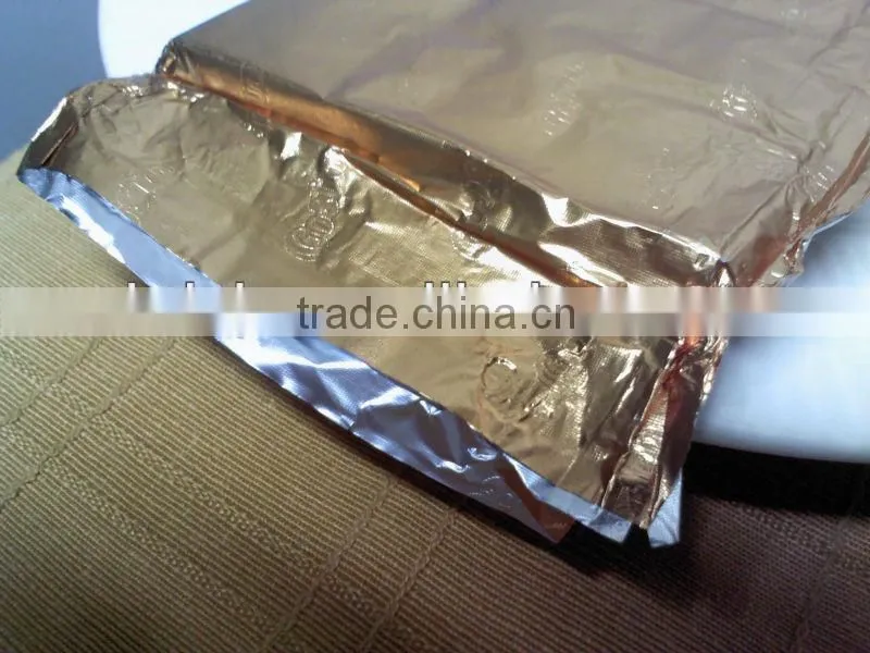 Embossed flexo printed aluminum foil chocolate wrapping paper/chocolate paper