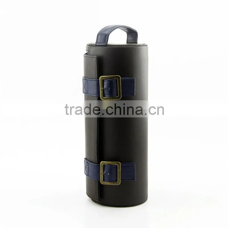 Chivas cylindrical leather wine bag carrier