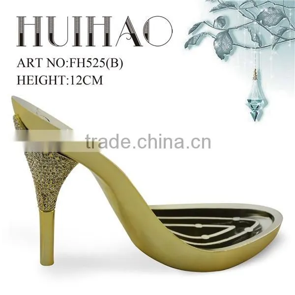 FH116(B) ABS shoe high heel sole with rhinestones