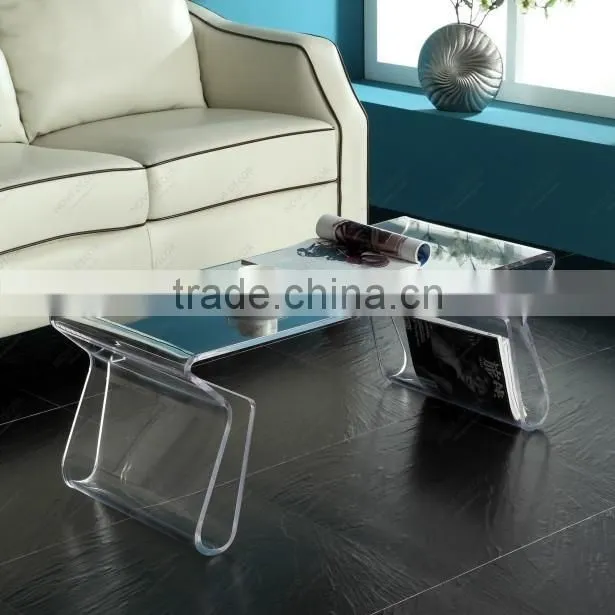 2015 handmade clear acrylic occasional tables