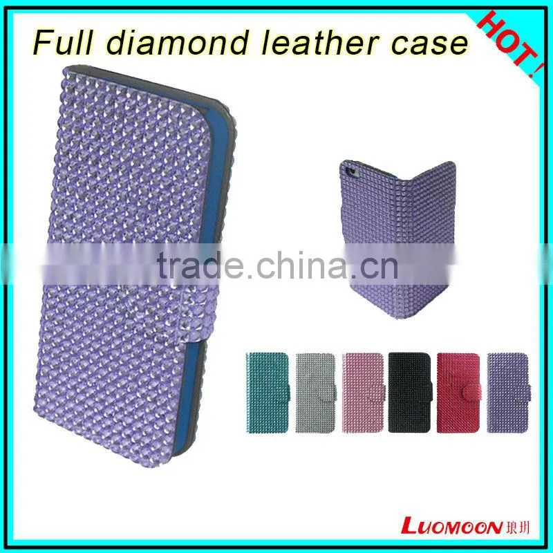 New Flashing Diamond PU Leather Case For Mobile Phone