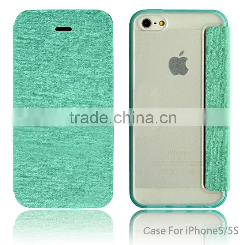 Good quality wallet pu leather case cover for iphone 5c