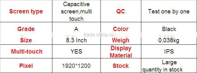 Mobile Phone Accessories Retina LCD Display With Touch Digitizer Assembly For LG G Tablet 8.3 V500