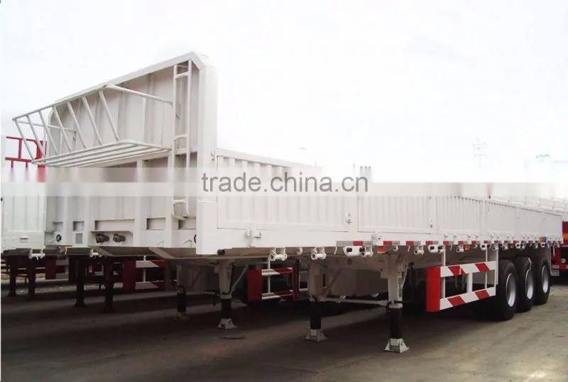 interlink livestock cargo fence truck trailer , 3 axle Fence semi Trailer for sale --FOB 10000
