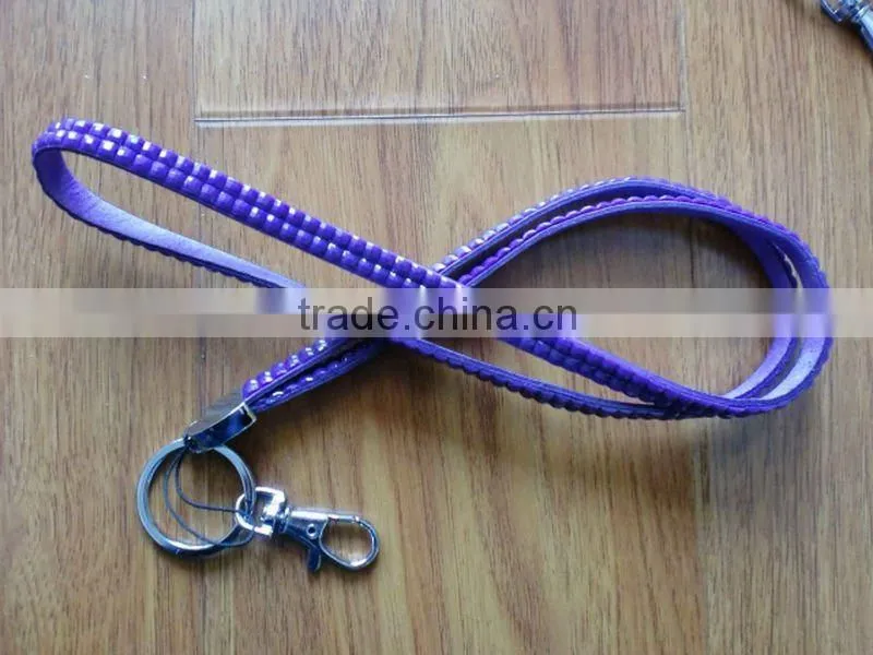 Wristlet Rhinestone Lanyard With Keychain