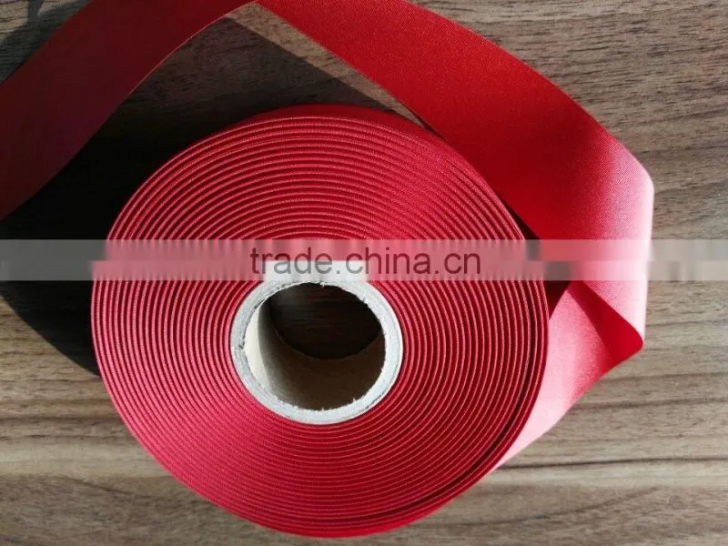 High quality label fabric for printed labels, 100% polyester satin ribbon plain woven