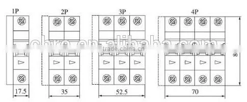 2P mini circuit breaker with high quality and best price DZ47-63