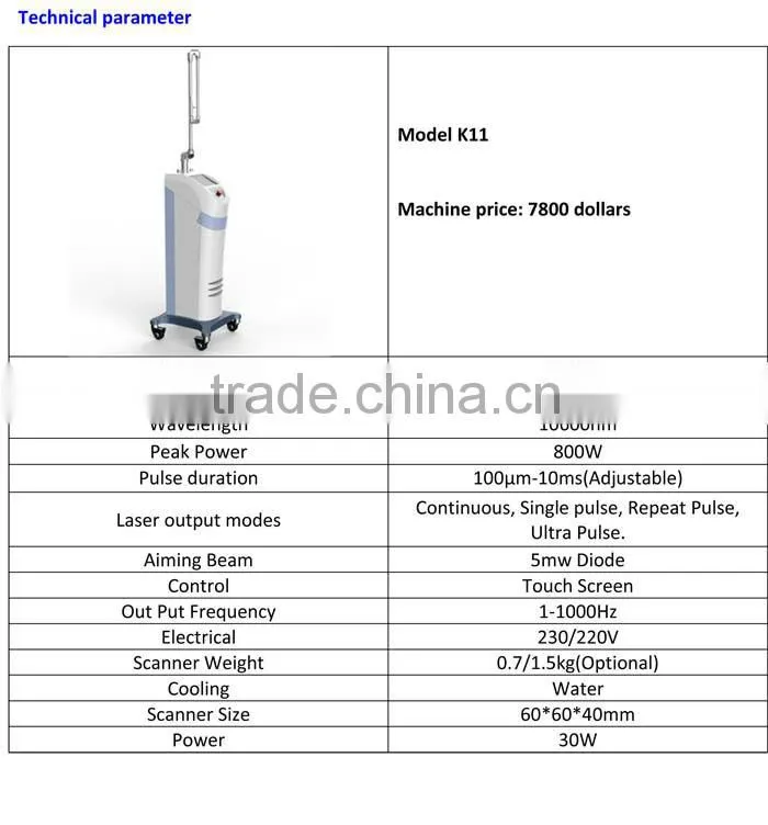 fractional laser skin treatment beauty machine