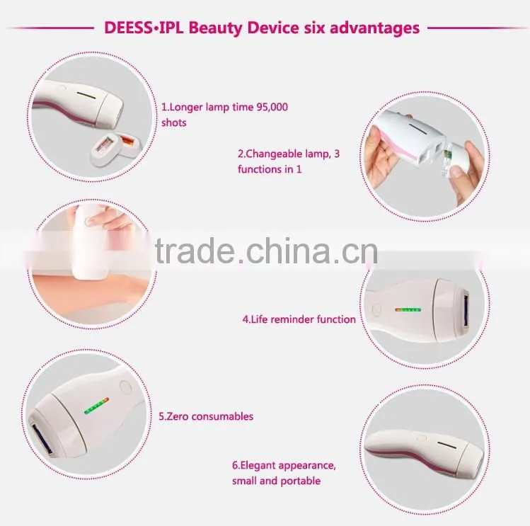 Daily home use products portable ipl hair removal machine with 3 functions