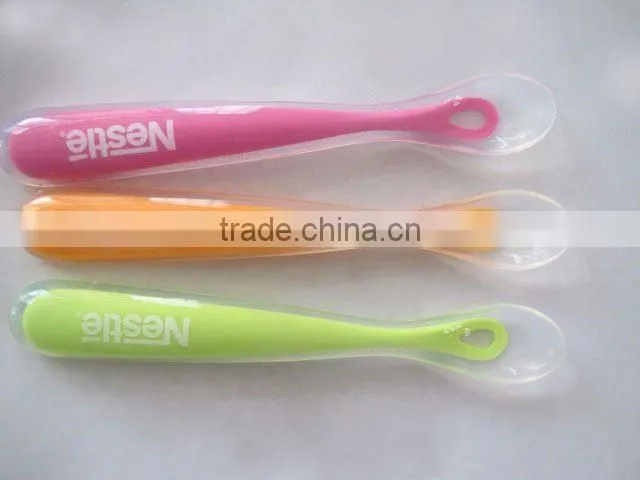 Food grade silicone baby spoon