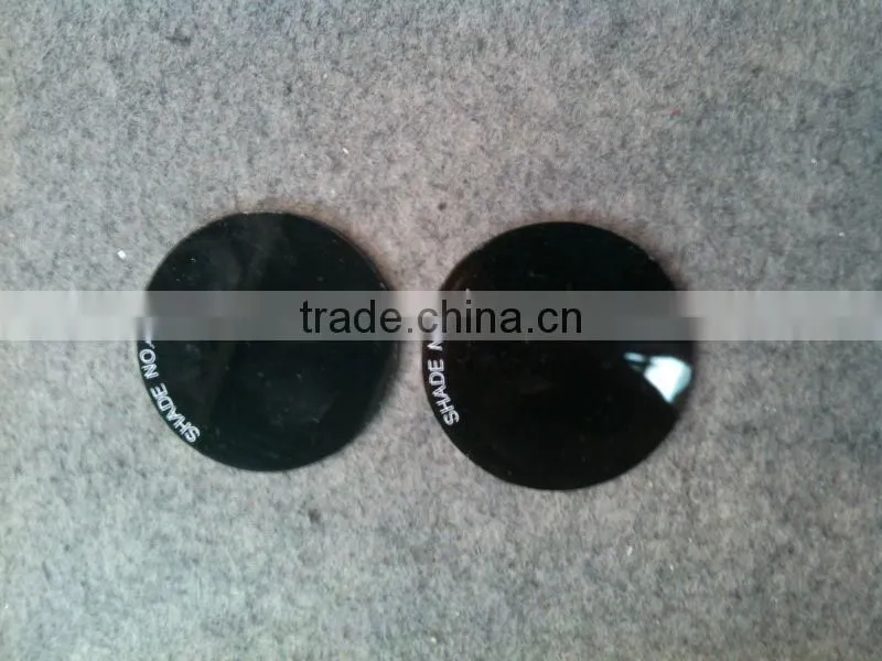 black welding goggle glass