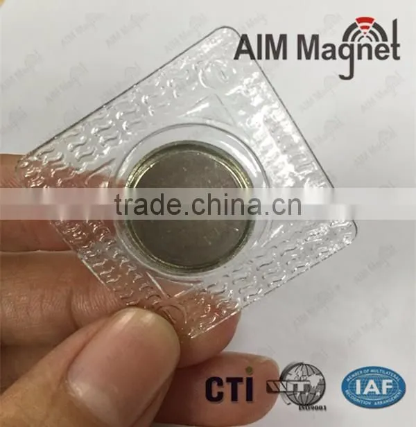 Neodymium round pvc clothing magnet