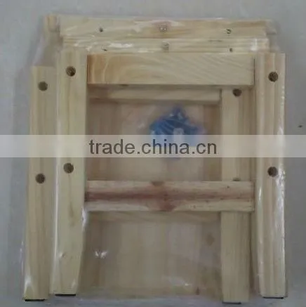 Knocked-down Small Wooden Square Stool for Children