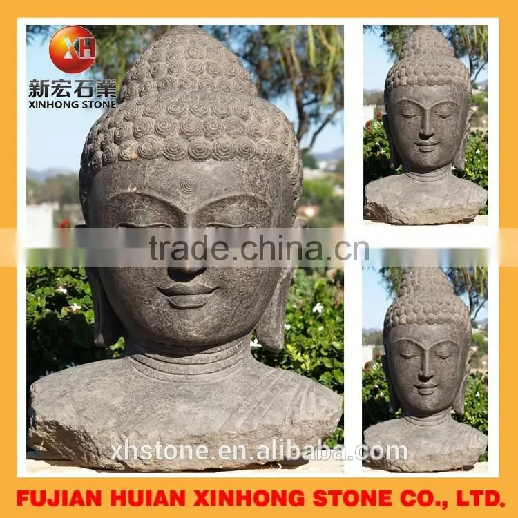 hand carved high quality marble buddha head statue