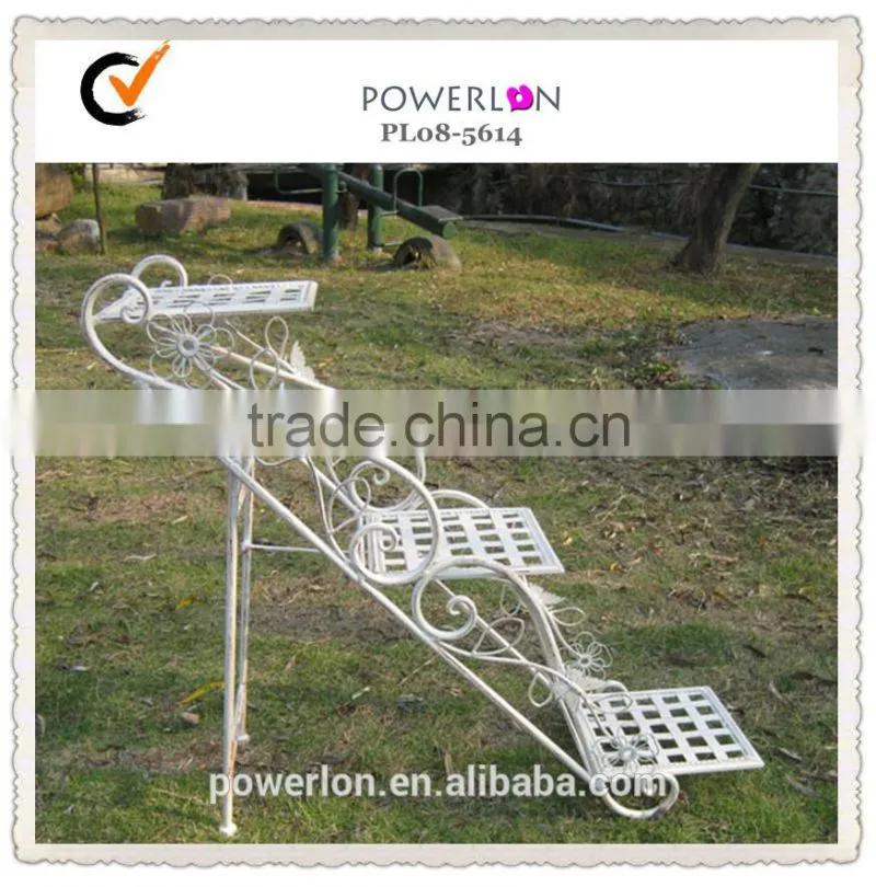 Patio Decoration Wrought Iron 3 tier Flower Pots Wholesale