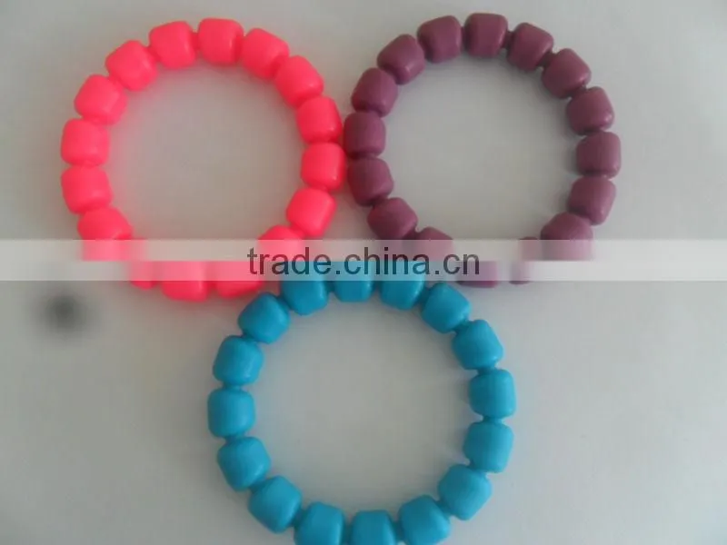 hot sell fashion silicone beads bracelet