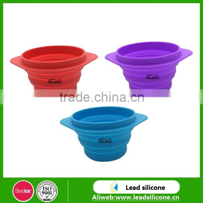 Multi-function kitchen Silicone Preparation Bowls, folding Kitchen Silicone Pinch Bowls