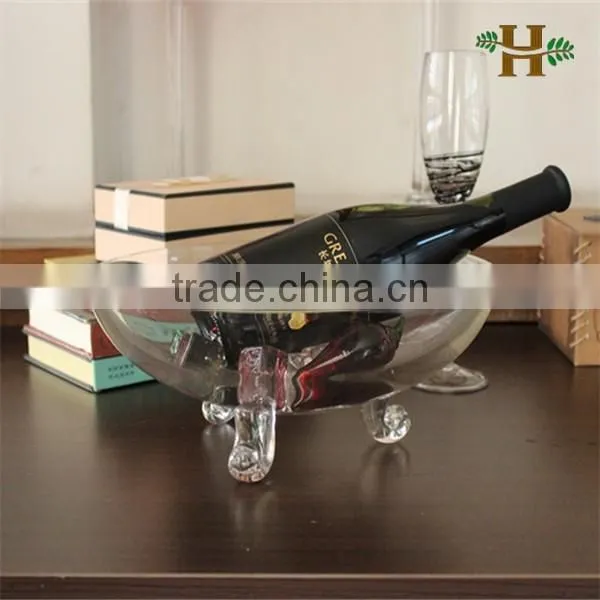 Handmade footed large glass jar with food arrangement